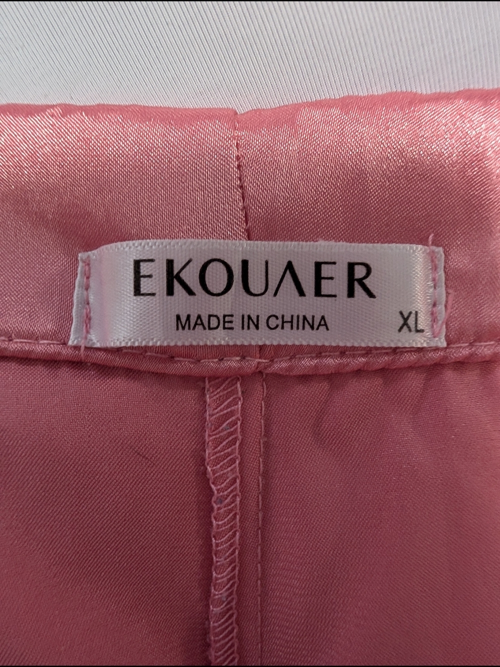 Ekouaer Silk Pajama for Women Short Sleeve Satin Pj Set Size XL Pink (EUC) - Picture 9 of 11